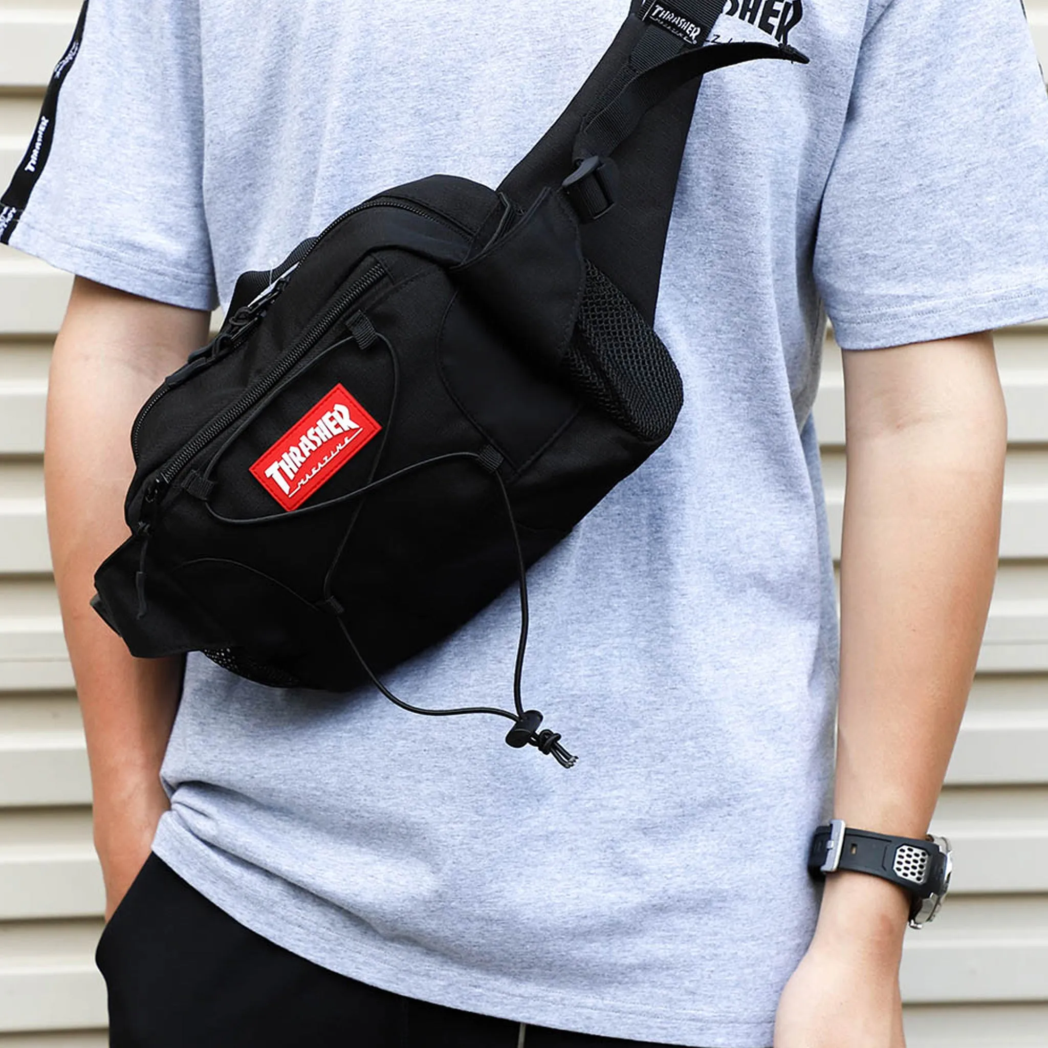 Thrasher Hometown Ripstop Waist Bag (Black)