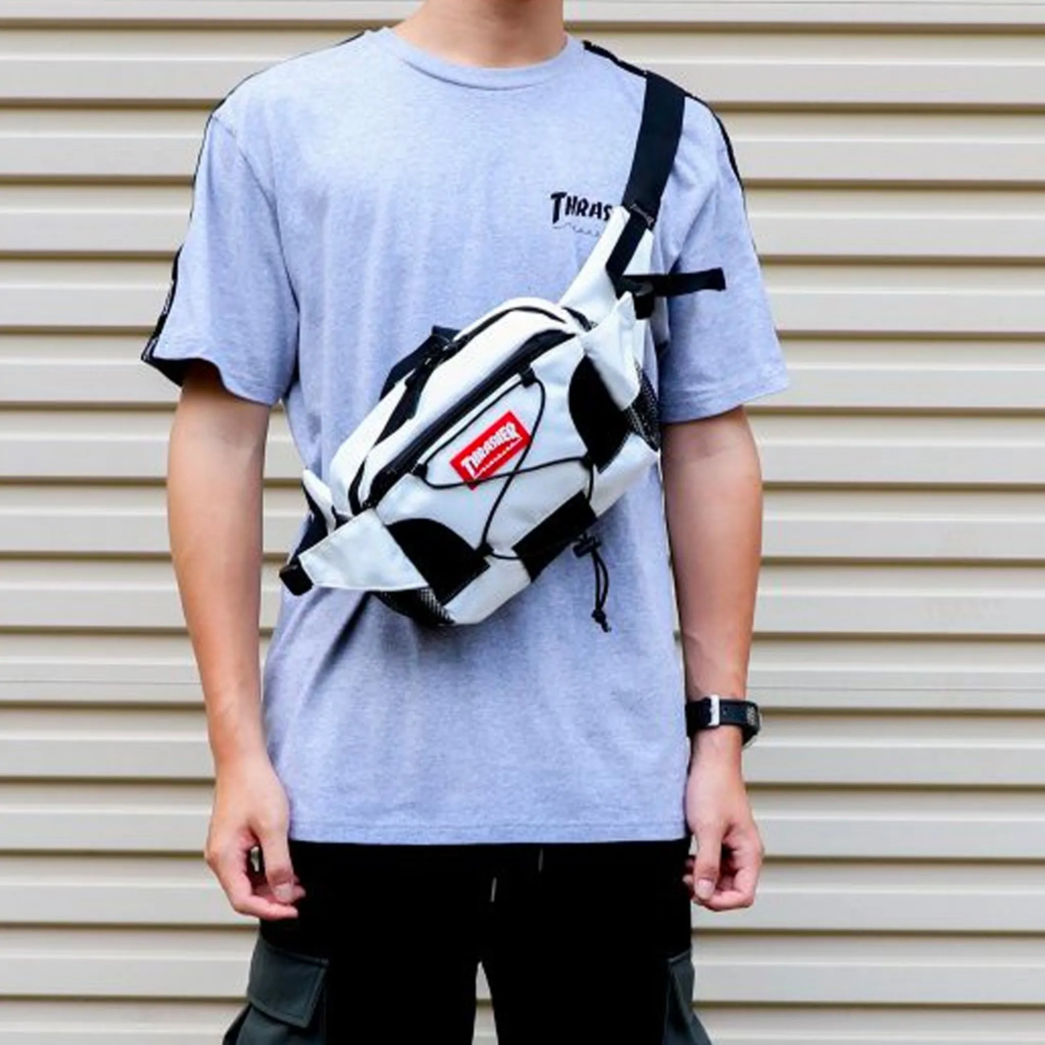 Thrasher Hometown Ripstop Waist Bag (White)