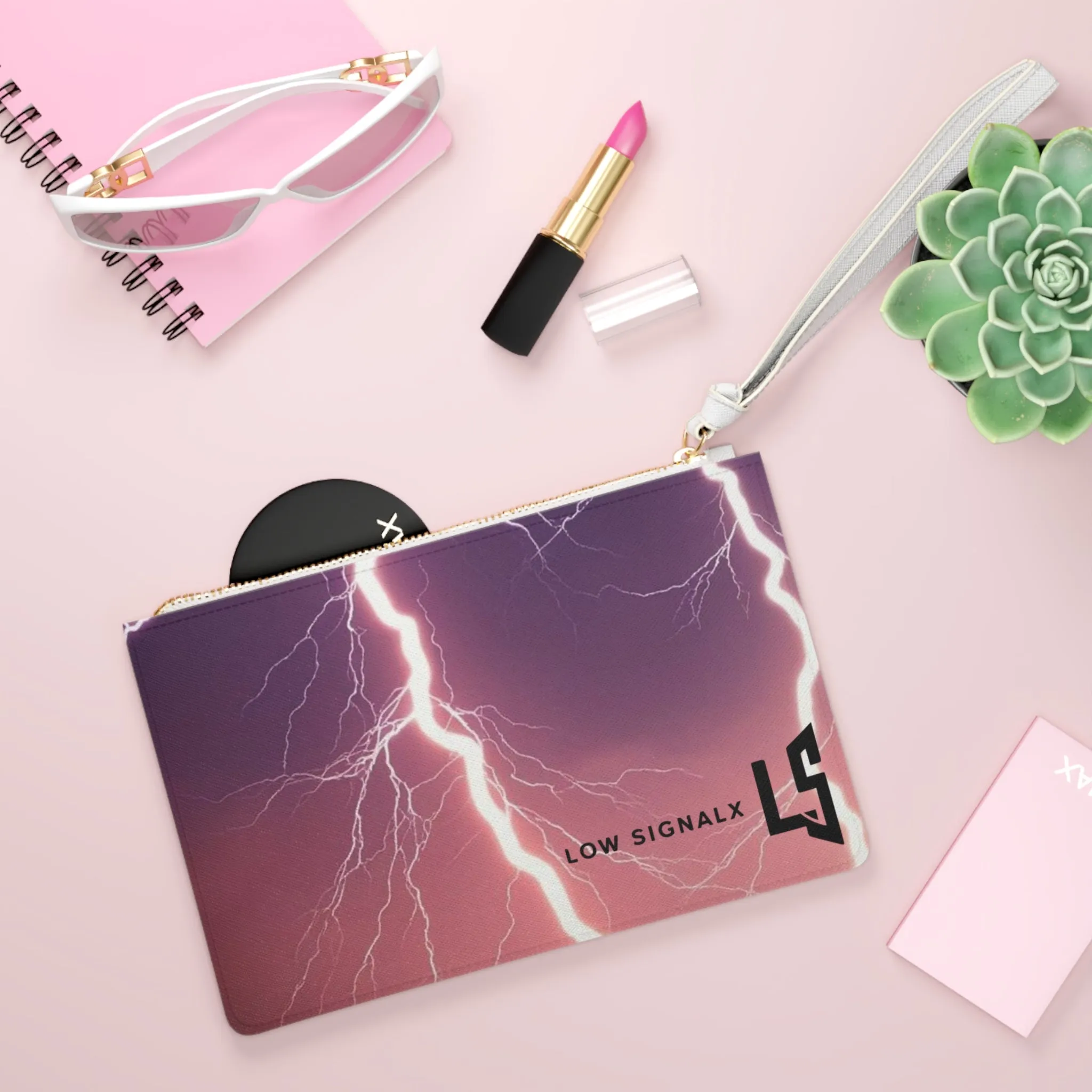 Thunderstorm Clutch Bag - Bold Lightning Design for Stylish Everyday Use