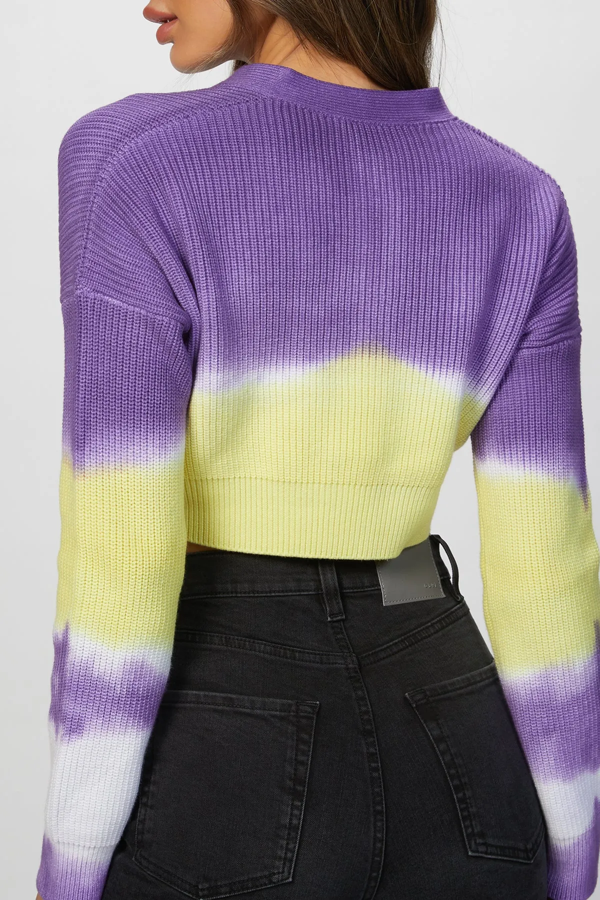 TIE-DYE CROPPED CARDIGAN
