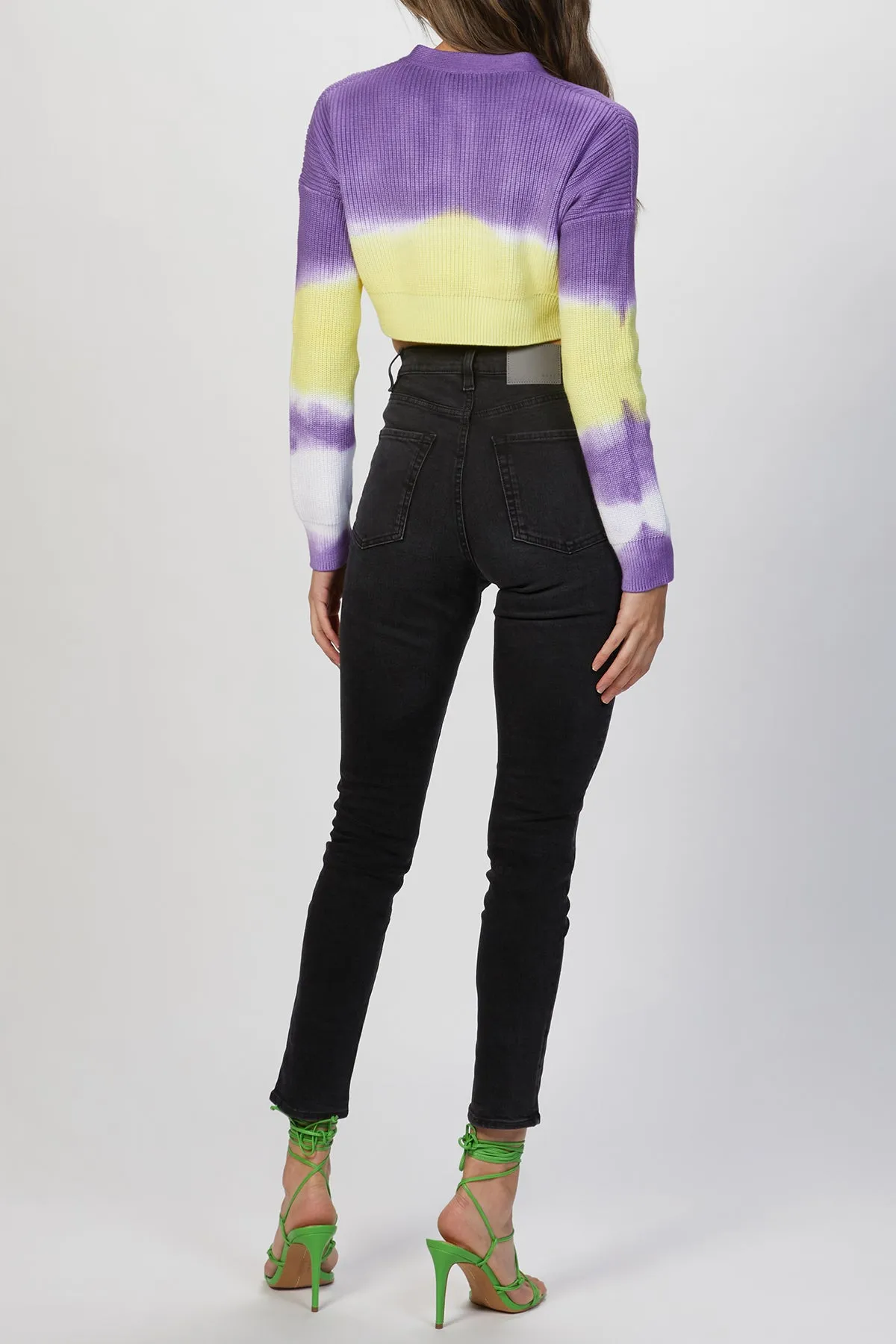 TIE-DYE CROPPED CARDIGAN