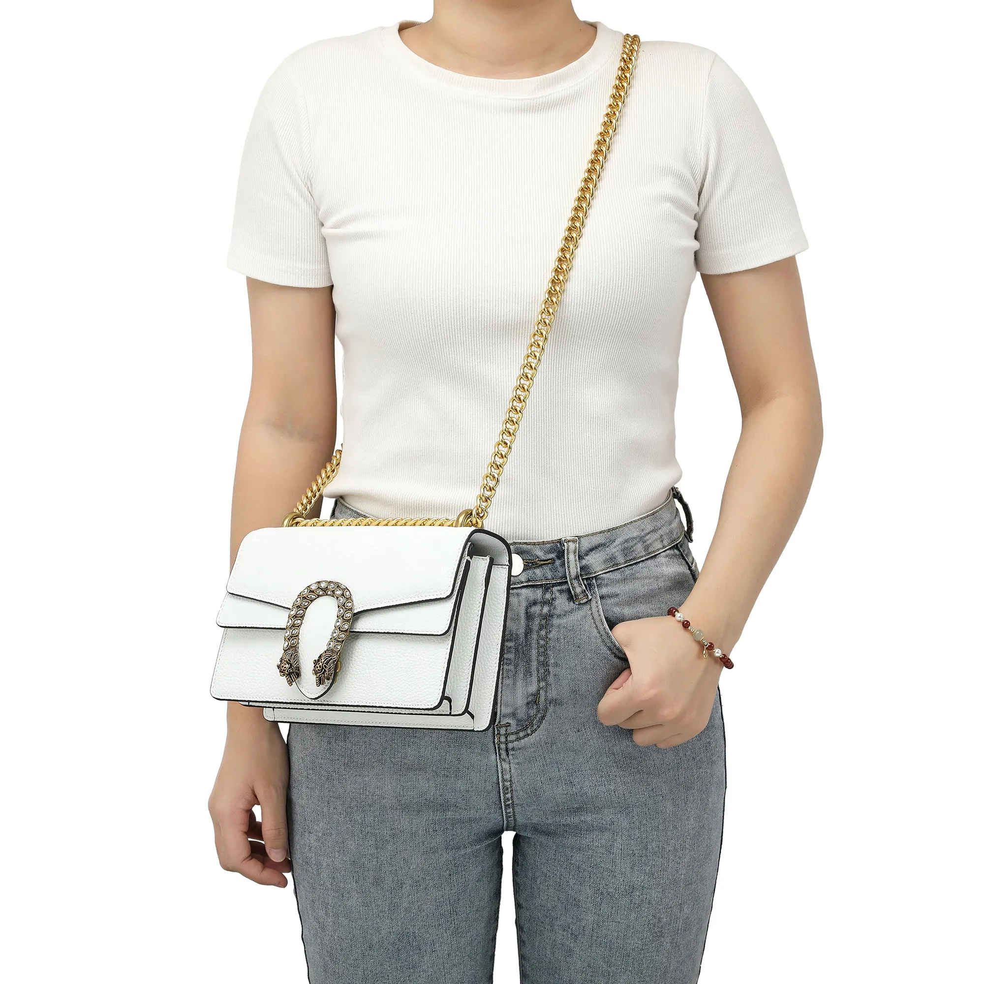 Tiffany & Fred Crystal Dragon Crossbody/ Shoulder Bag