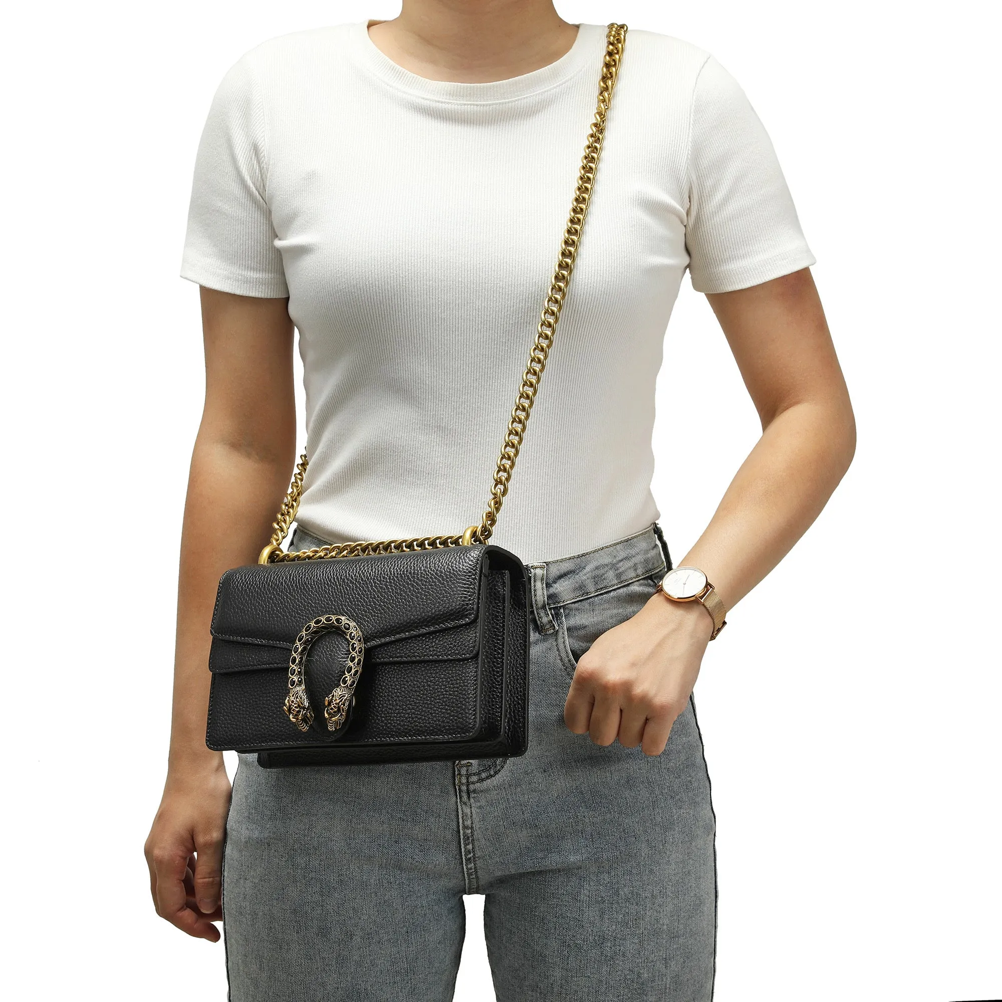 Tiffany & Fred Crystal Dragon Crossbody/ Shoulder Bag