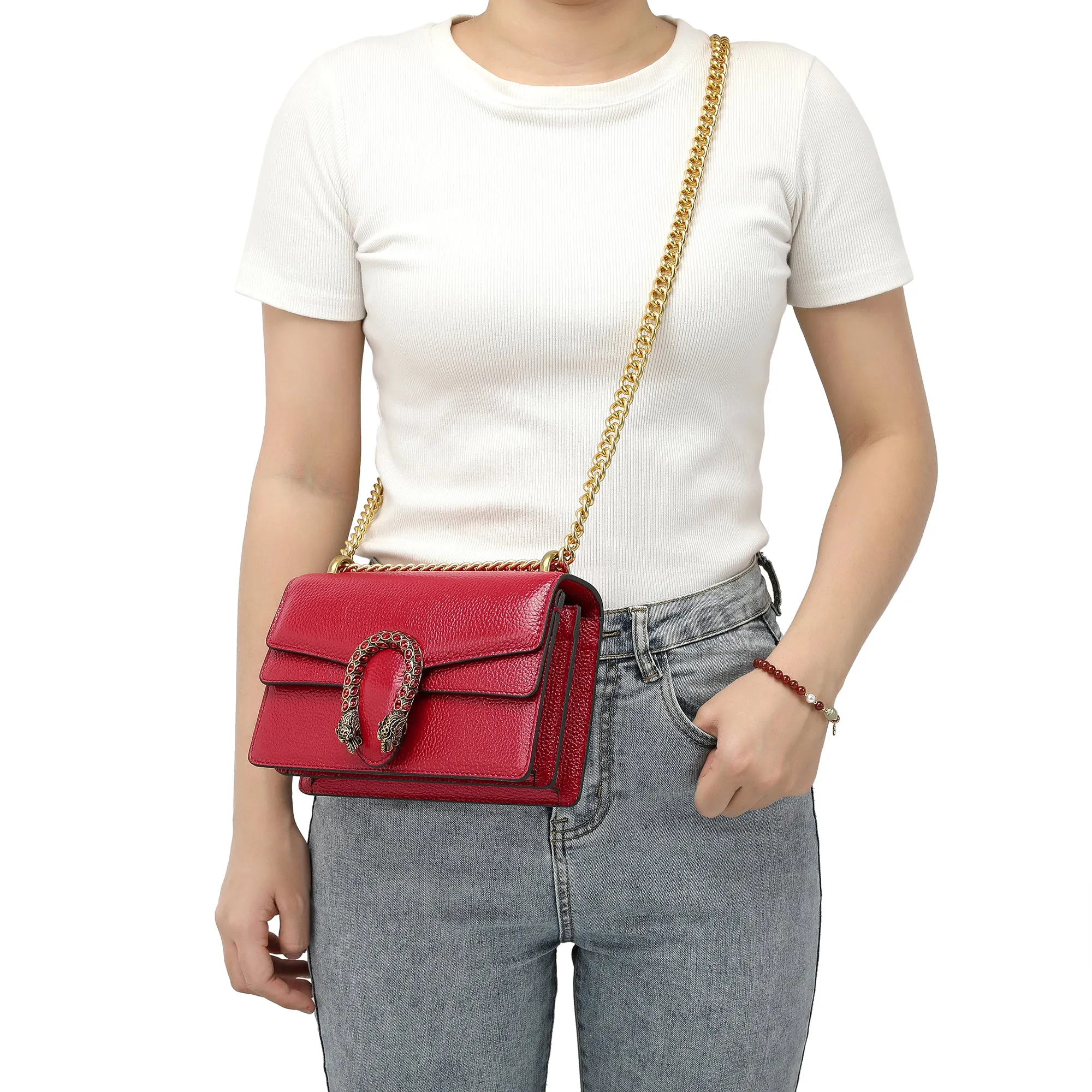 Tiffany & Fred Crystal Dragon Crossbody/ Shoulder Bag