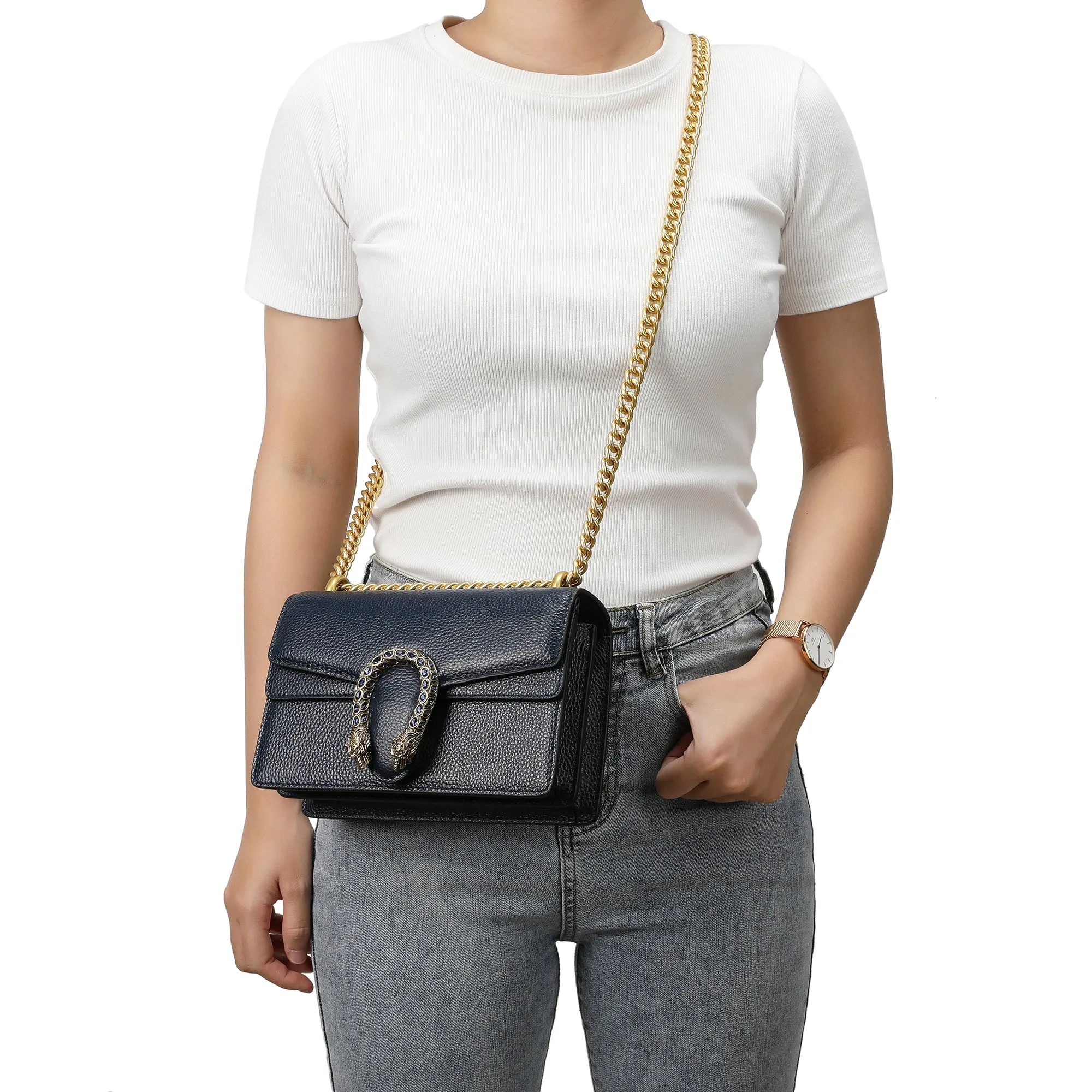 Tiffany & Fred Crystal Dragon Crossbody/ Shoulder Bag