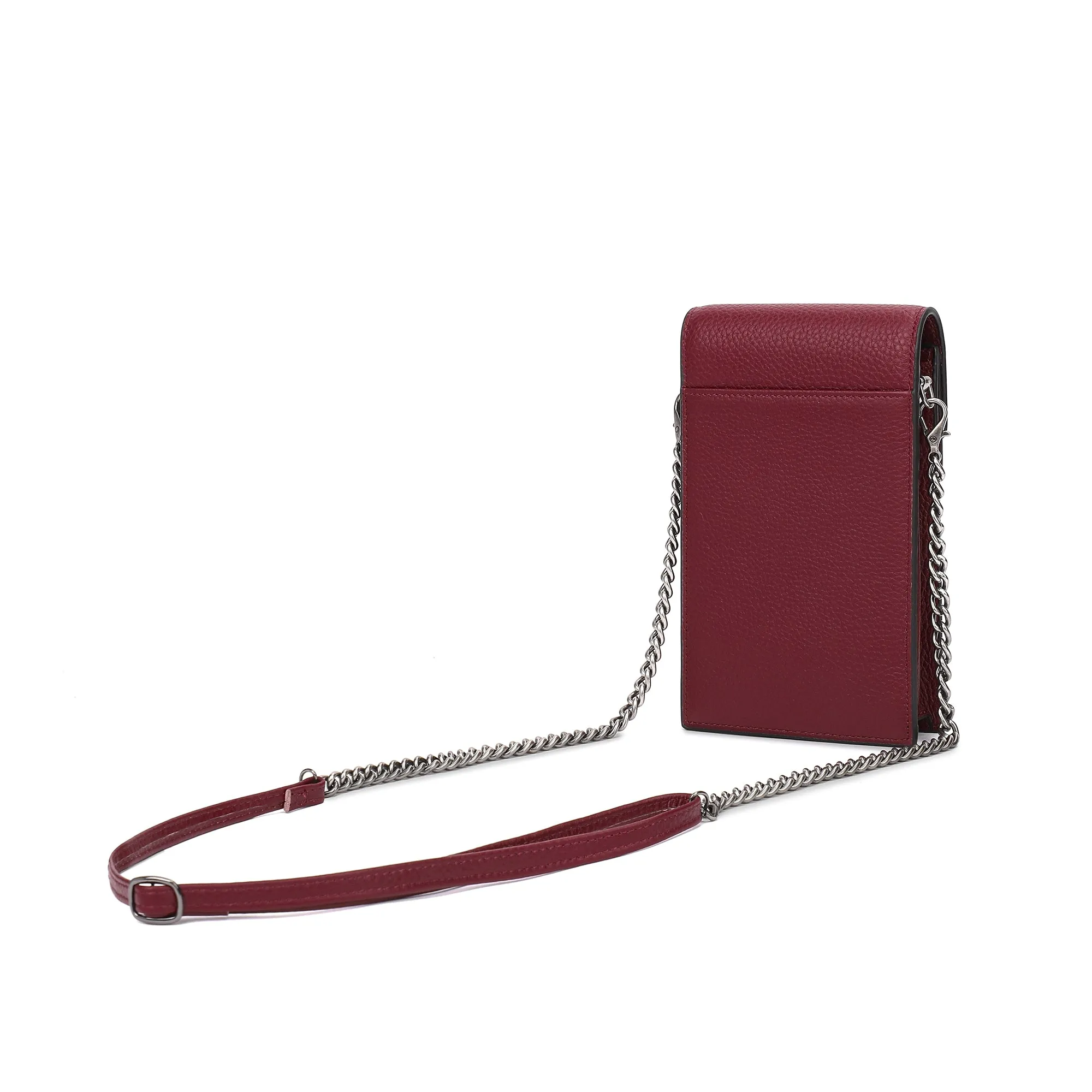 Tiffany & Fred Full-Grain Leather Crossbody/ Phone Bag