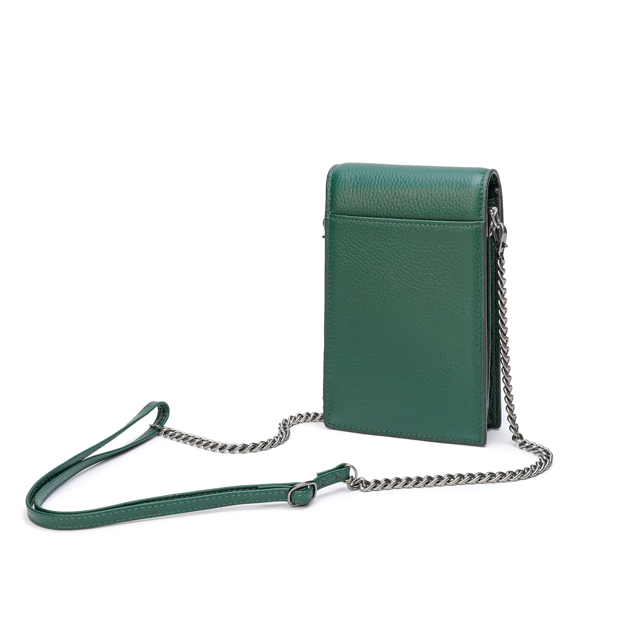 Tiffany & Fred Full-Grain Leather Crossbody/ Phone Bag