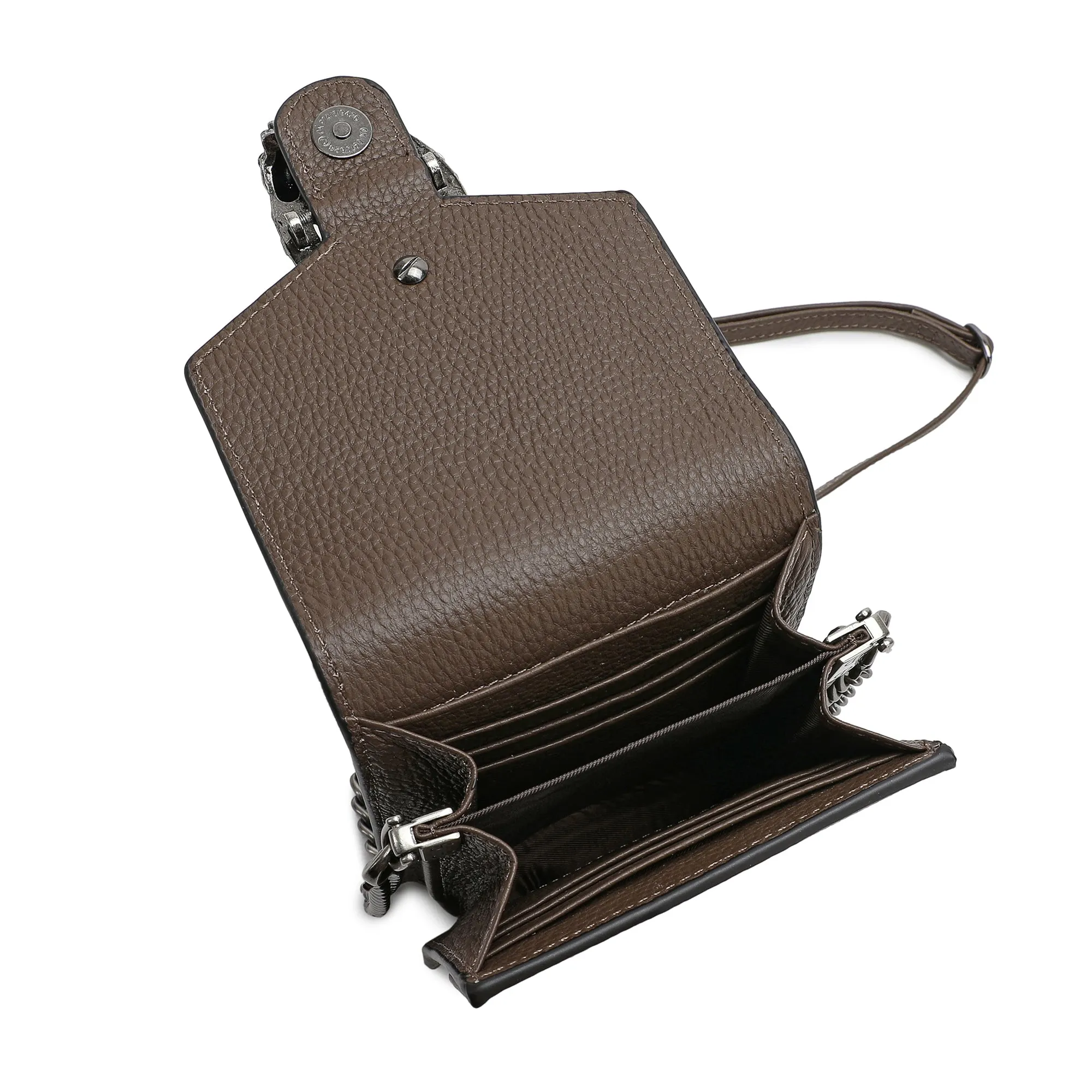 Tiffany & Fred Full-Grain Leather Crossbody/ Phone Bag