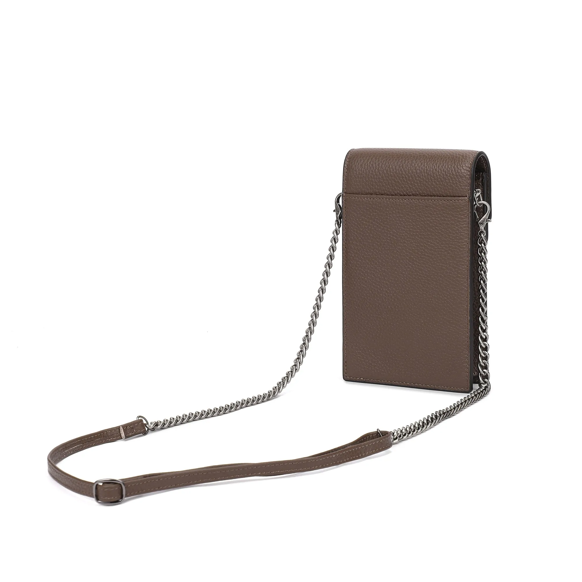 Tiffany & Fred Full-Grain Leather Crossbody/ Phone Bag