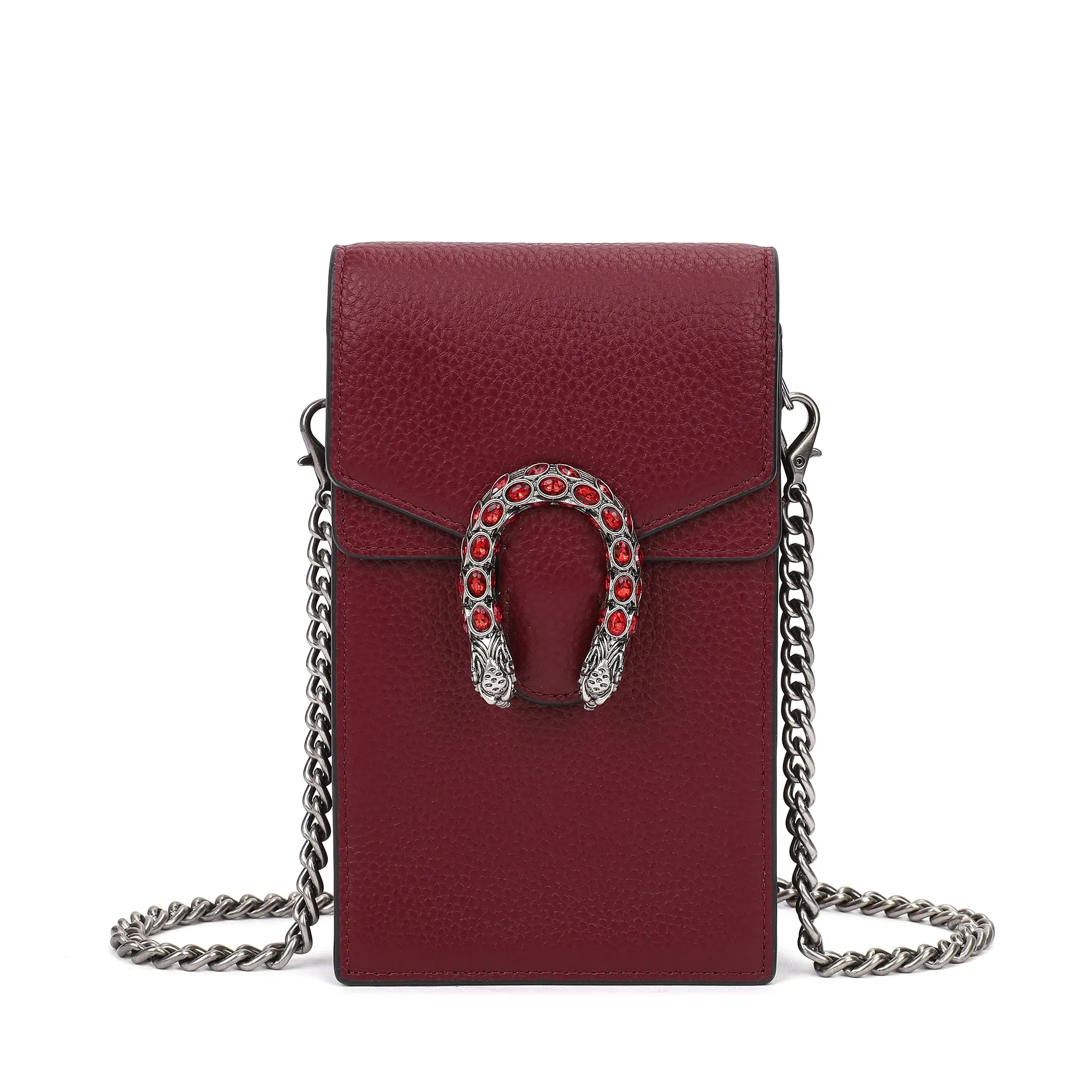 Tiffany & Fred Full-Grain Leather Crossbody/ Phone Bag