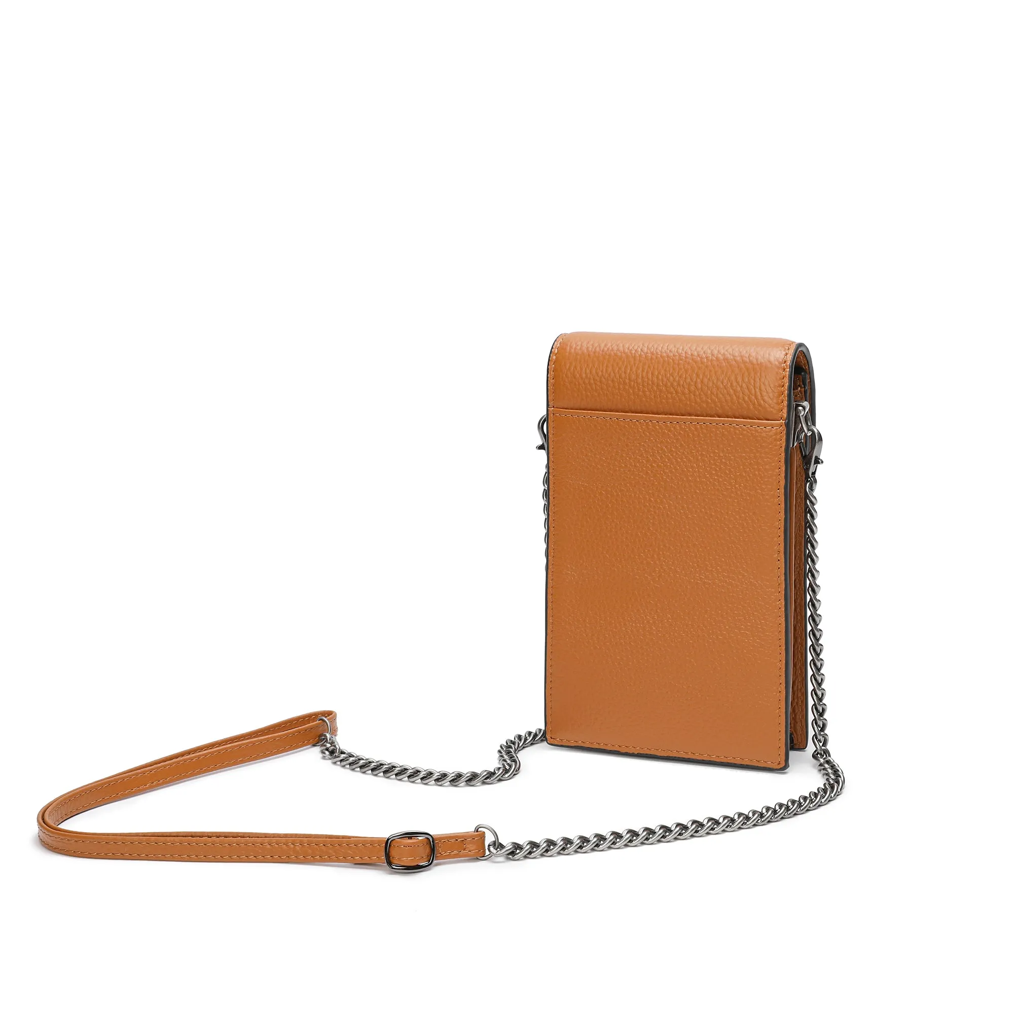 Tiffany & Fred Full-Grain Leather Crossbody/ Phone Bag