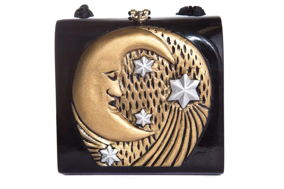 Timmy Woods Handmade Black & Gold Shoulder Bag