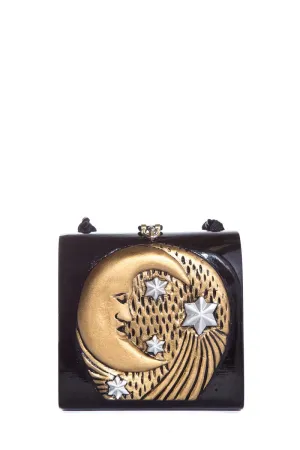Timmy Woods Handmade Black & Gold Shoulder Bag