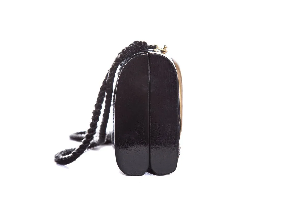 Timmy Woods Handmade Black & Gold Shoulder Bag