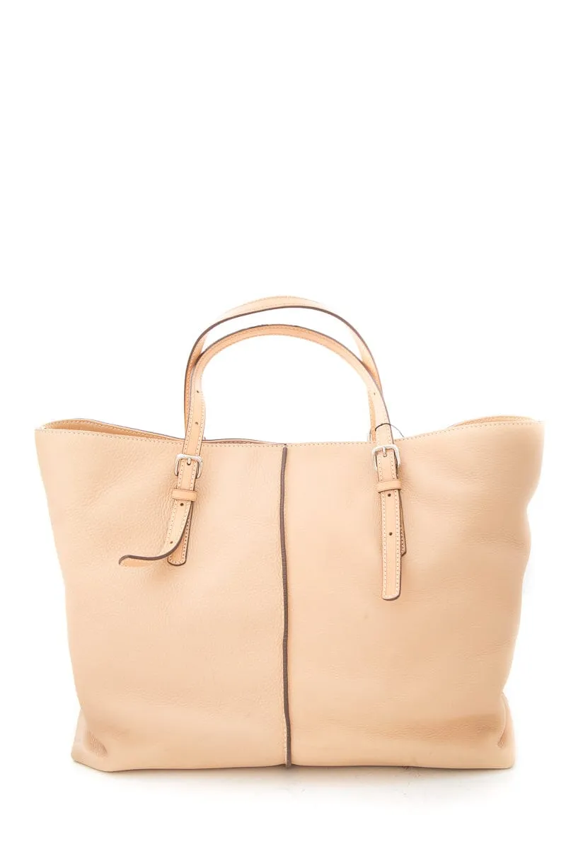 Tod's Beige Leather Tote Handbag