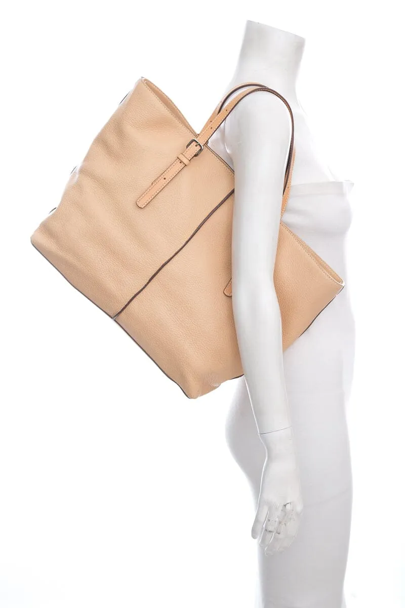Tod's Beige Leather Tote Handbag