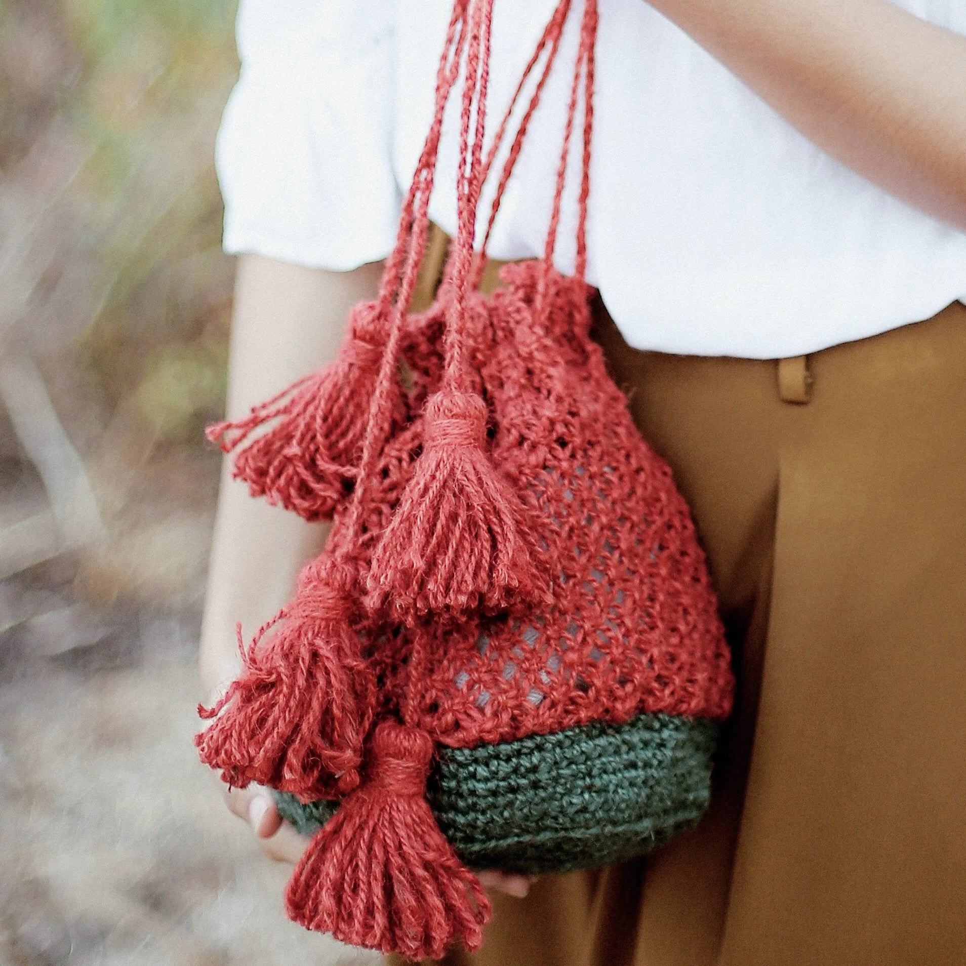Tori Jute Watermelon Bag