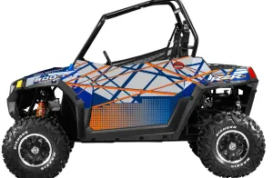 Trail Armor Gen X Two Door Graphics Kit - 2013 RZRS 800 Blue Fire-Orange LE