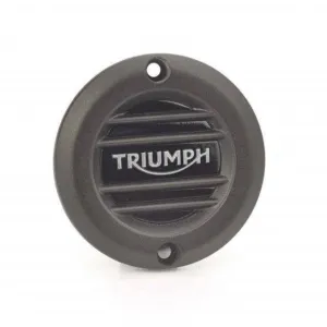 Triumph Black Clutch Badge - Ribbed