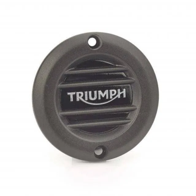 Triumph Black Clutch Badge - Ribbed