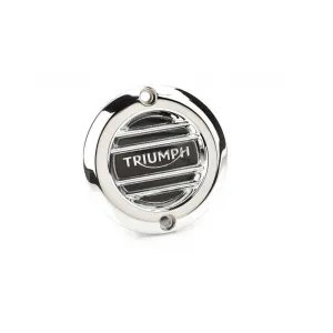 Triumph Chrome Clutch Badge - Ribbed