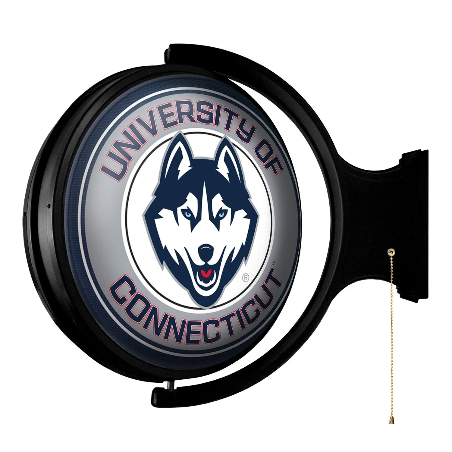 UConn Huskies: Original Round Rotating Lighted Wall Sign