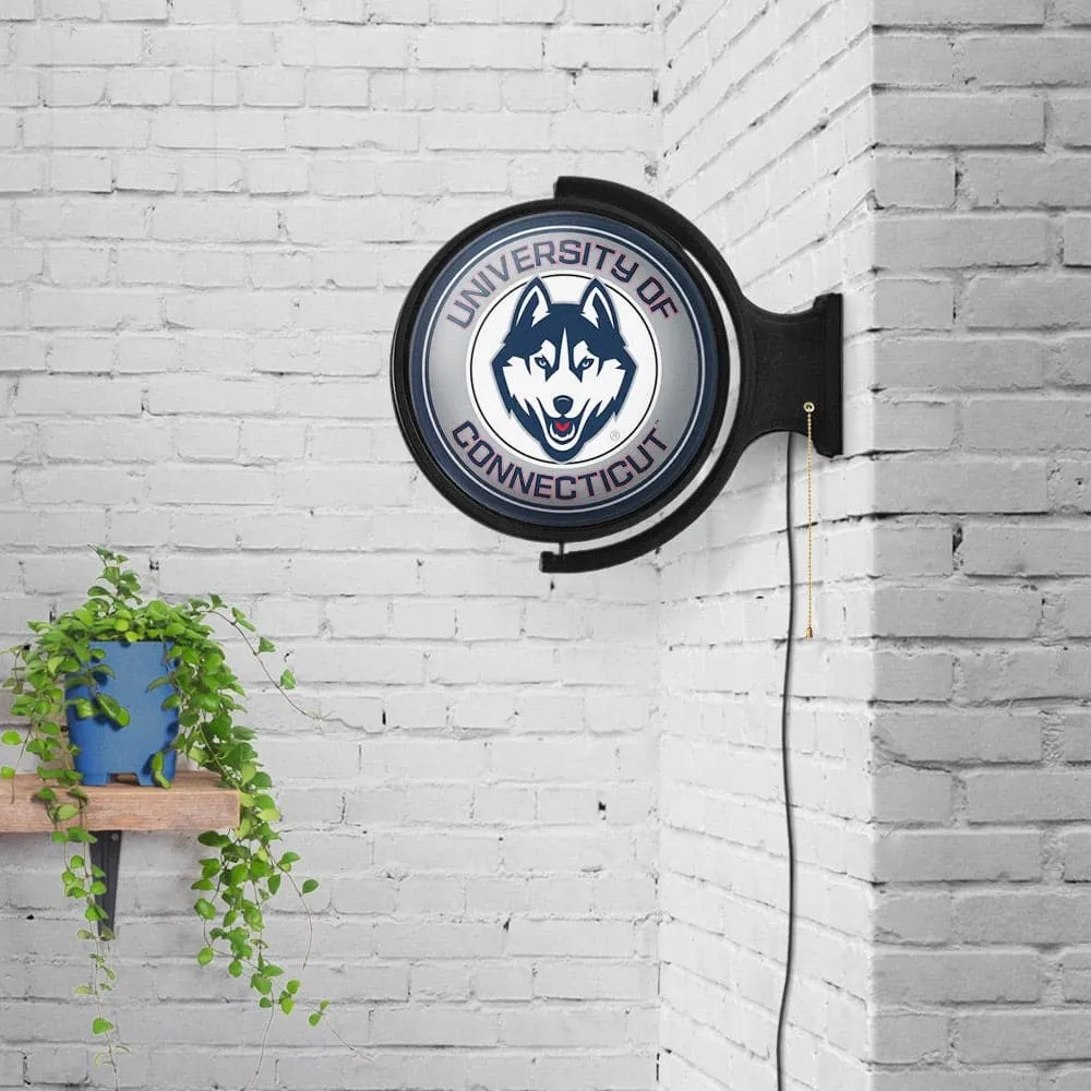 UConn Huskies: Original Round Rotating Lighted Wall Sign