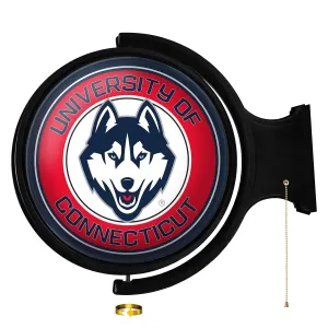 UConn Huskies: Original Round Rotating Lighted Wall Sign