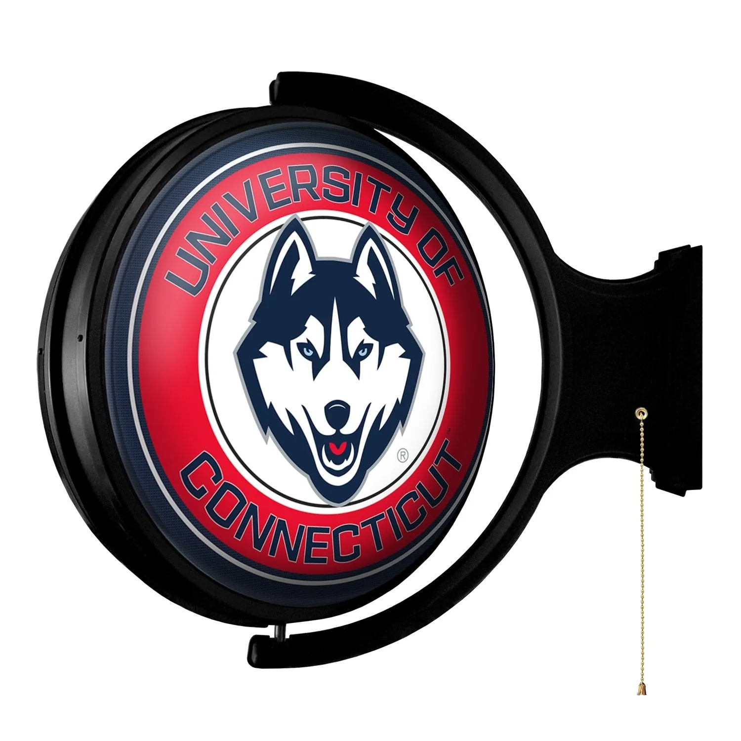 UConn Huskies: Original Round Rotating Lighted Wall Sign