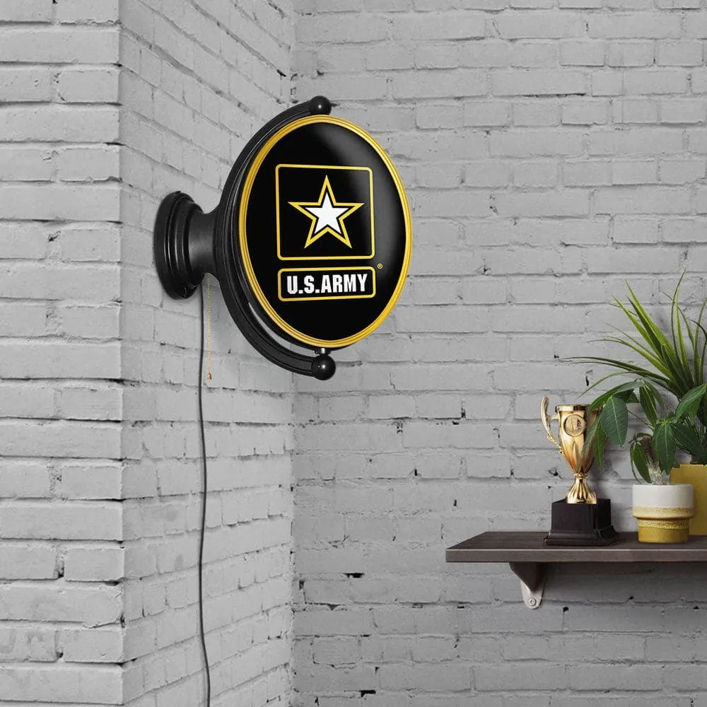 US Army: Original Oval Rotating Lighted Wall Sign