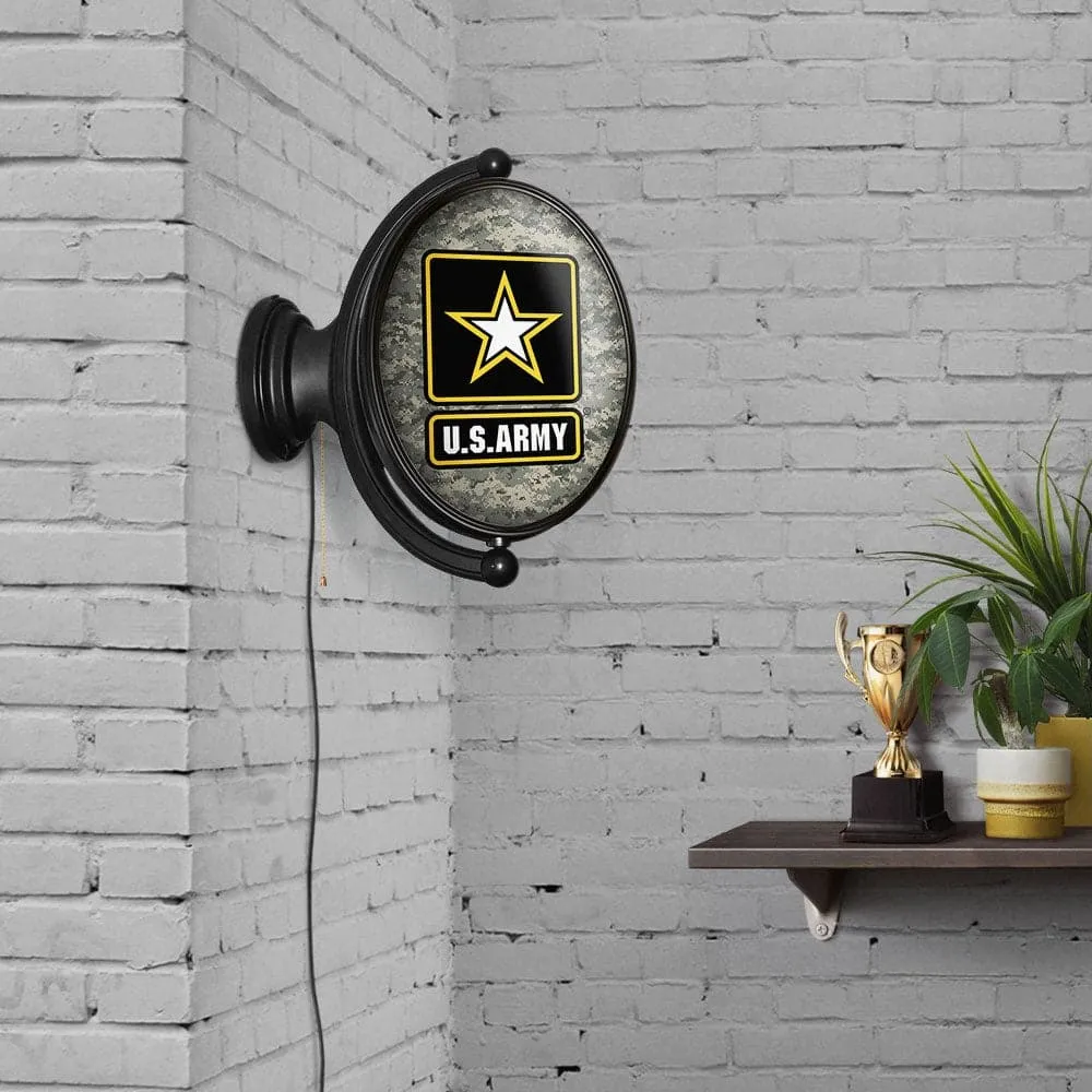 US Army: Original Oval Rotating Lighted Wall Sign