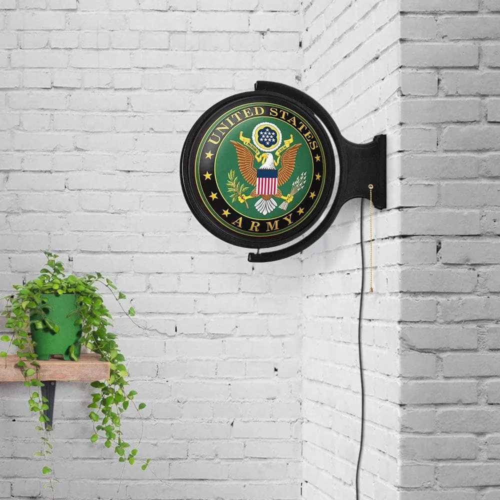 US Army: Original Round Rotating Lighted Wall Sign