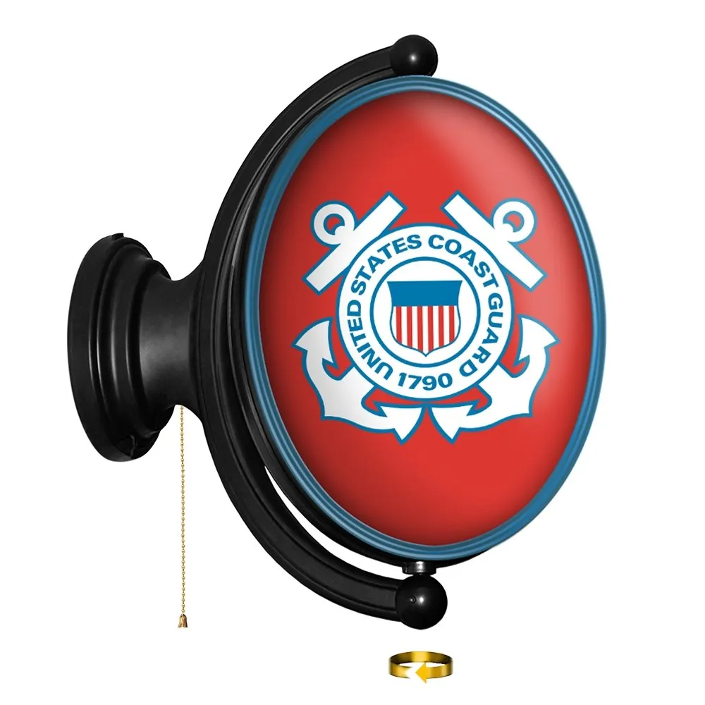 US Coast Guard: Original Oval Rotating Lighted Wall Sign