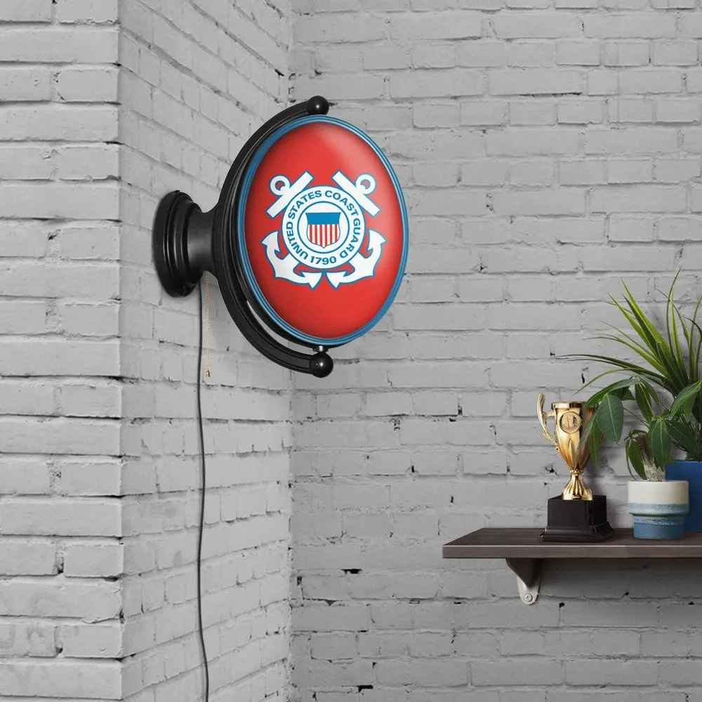 US Coast Guard: Original Oval Rotating Lighted Wall Sign
