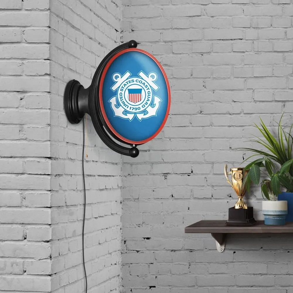 US Coast Guard: Original Oval Rotating Lighted Wall Sign