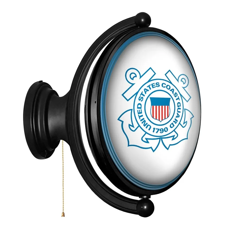 US Coast Guard: Original Oval Rotating Lighted Wall Sign