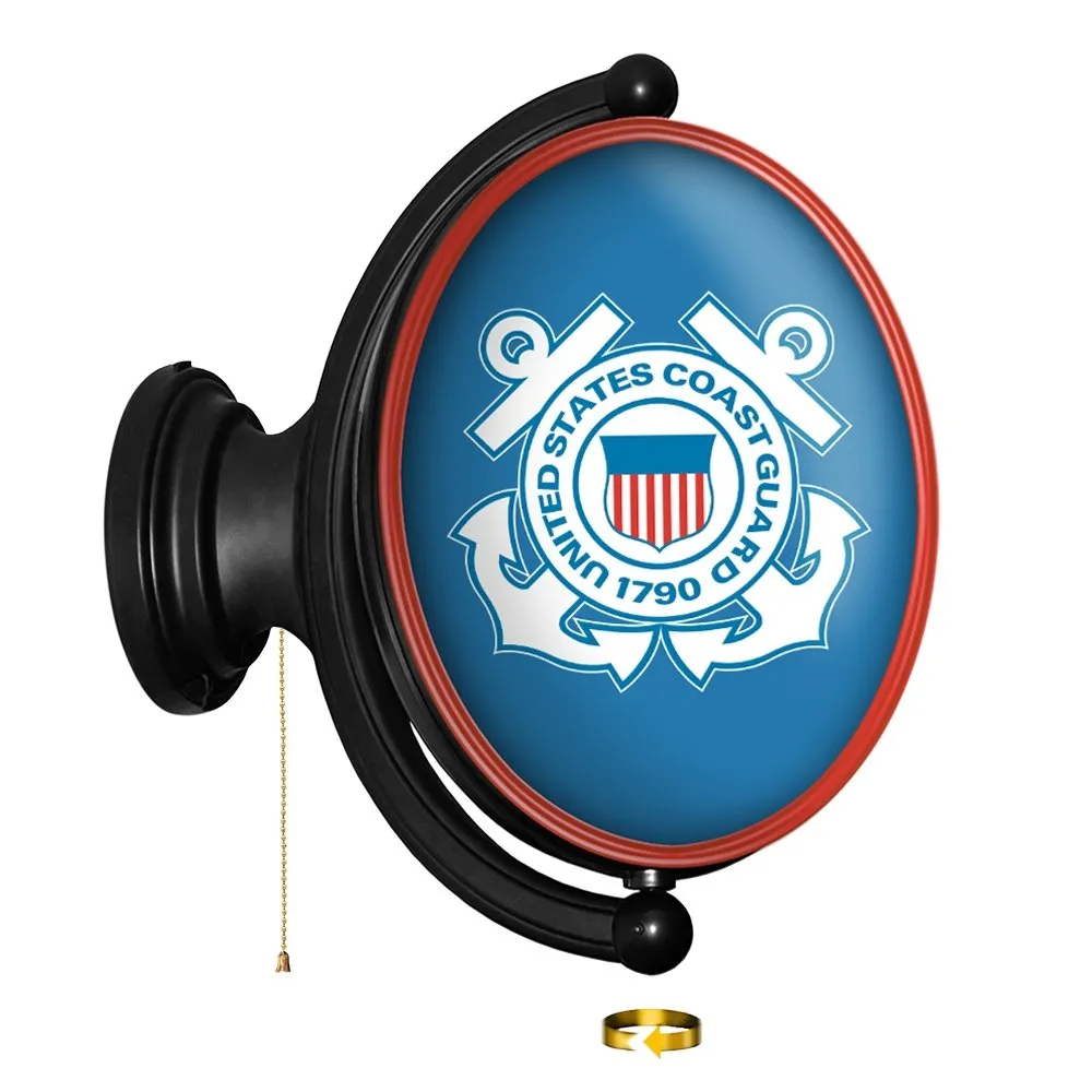 US Coast Guard: Original Oval Rotating Lighted Wall Sign