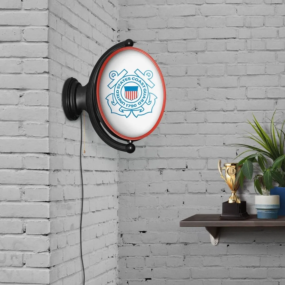 US Coast Guard: Original Oval Rotating Lighted Wall Sign
