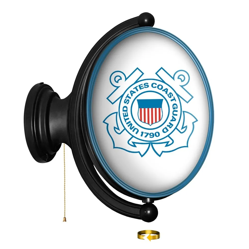 US Coast Guard: Original Oval Rotating Lighted Wall Sign