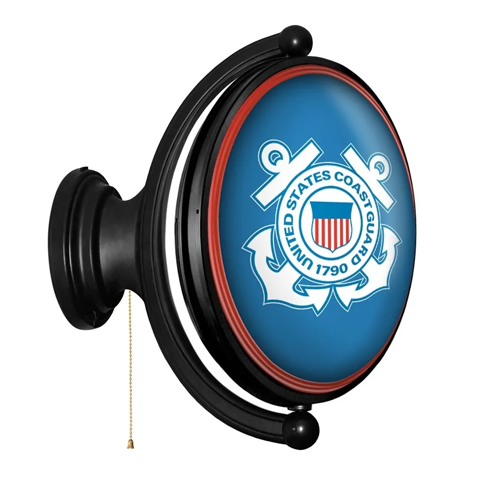 US Coast Guard: Original Oval Rotating Lighted Wall Sign