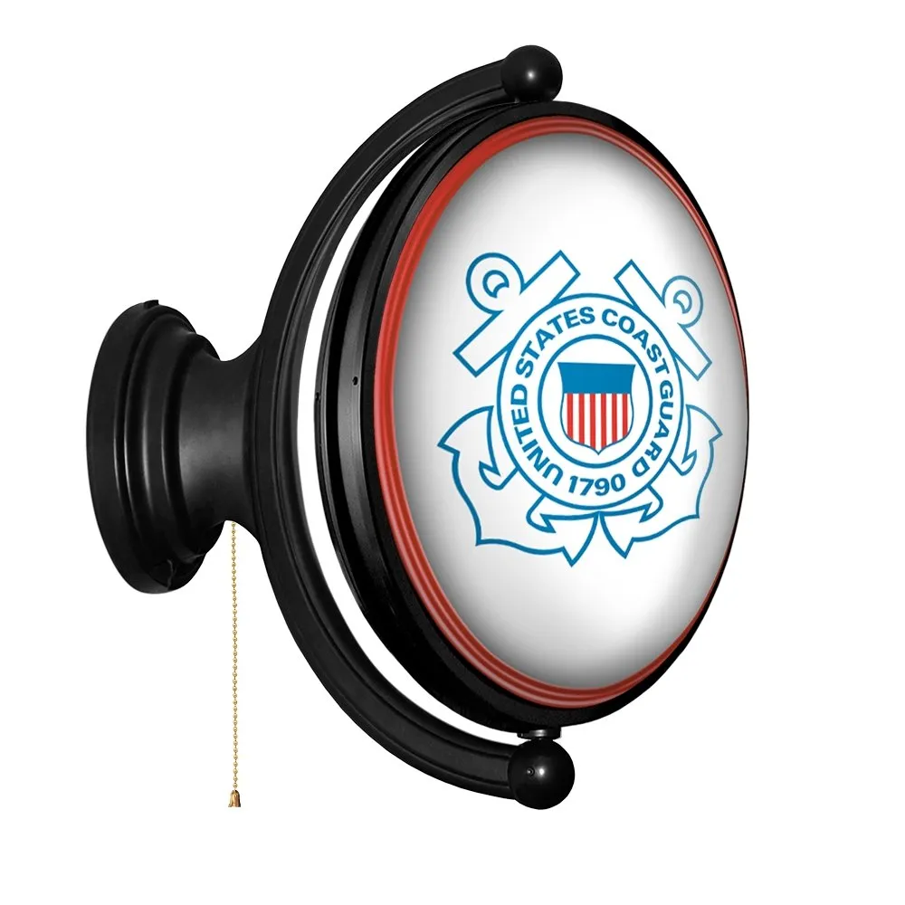 US Coast Guard: Original Oval Rotating Lighted Wall Sign