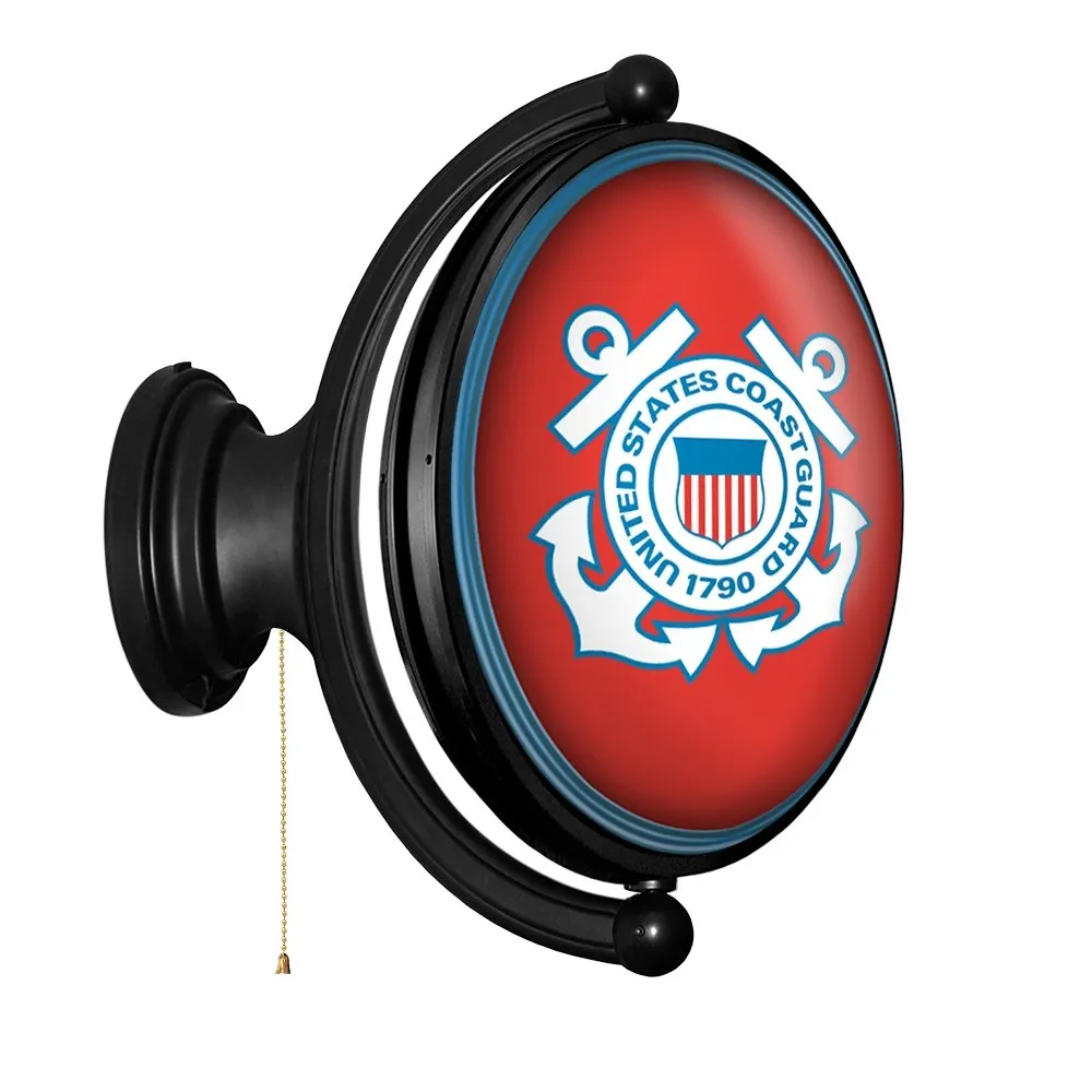 US Coast Guard: Original Oval Rotating Lighted Wall Sign