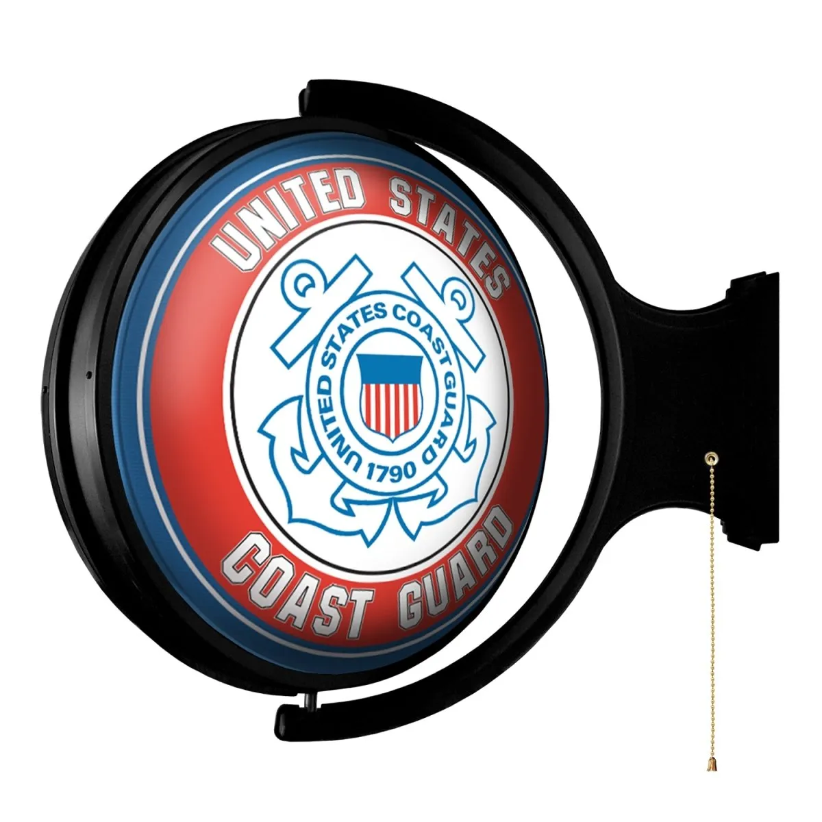 US Coast Guard: Original Round Rotating Lighted Wall Sign