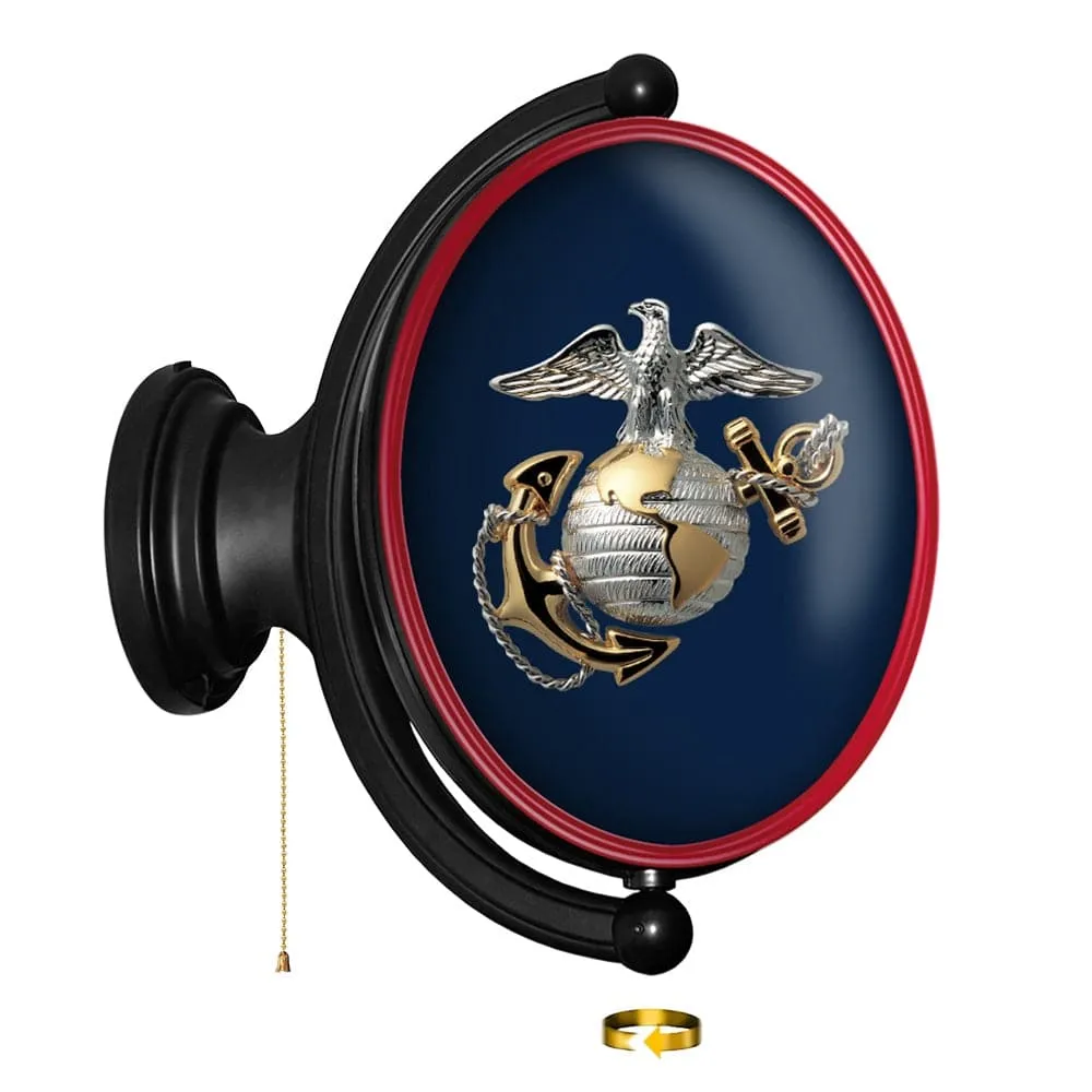 US Marine Corps: Original Oval Rotating Lighted Wall Sign