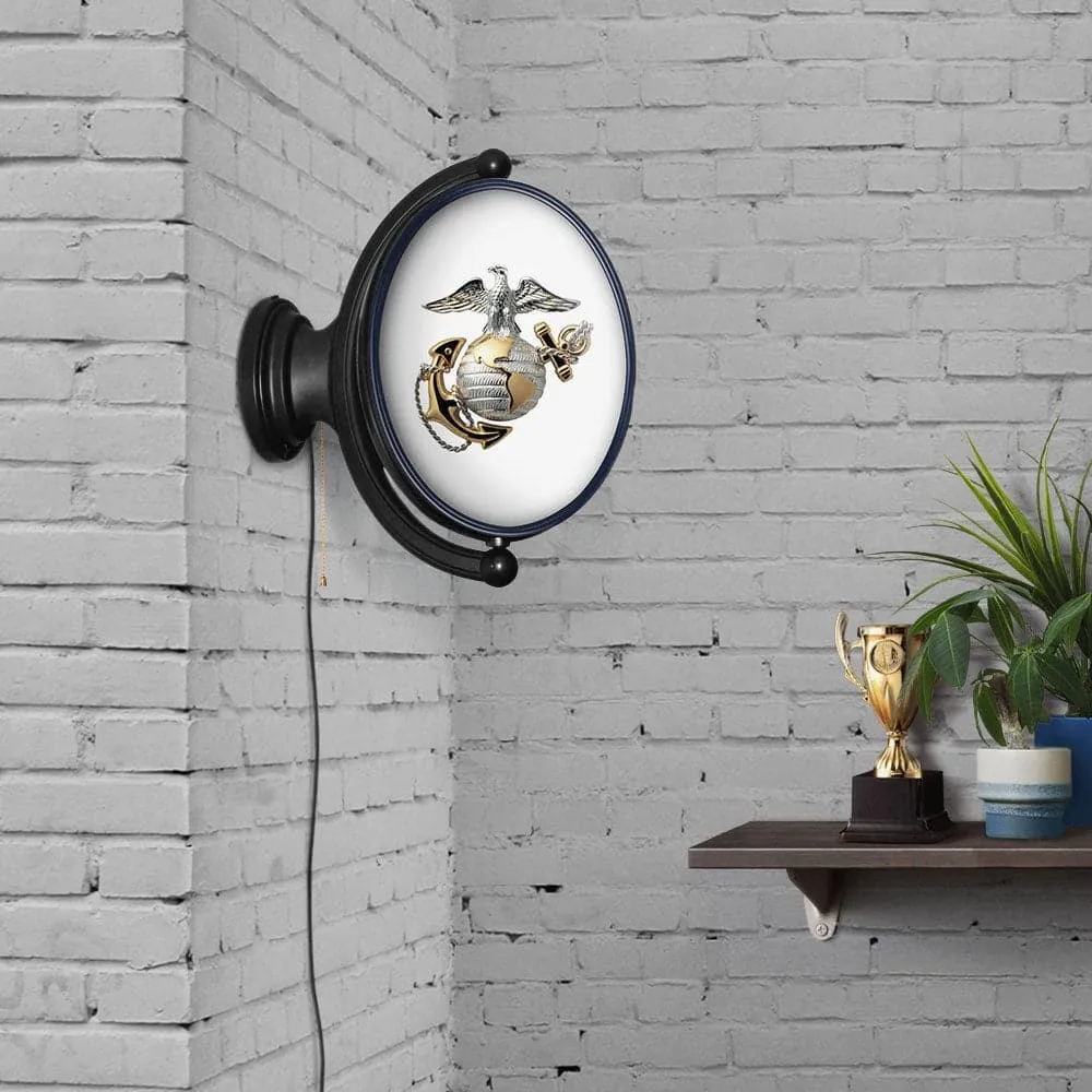 US Marine Corps: Original Oval Rotating Lighted Wall Sign