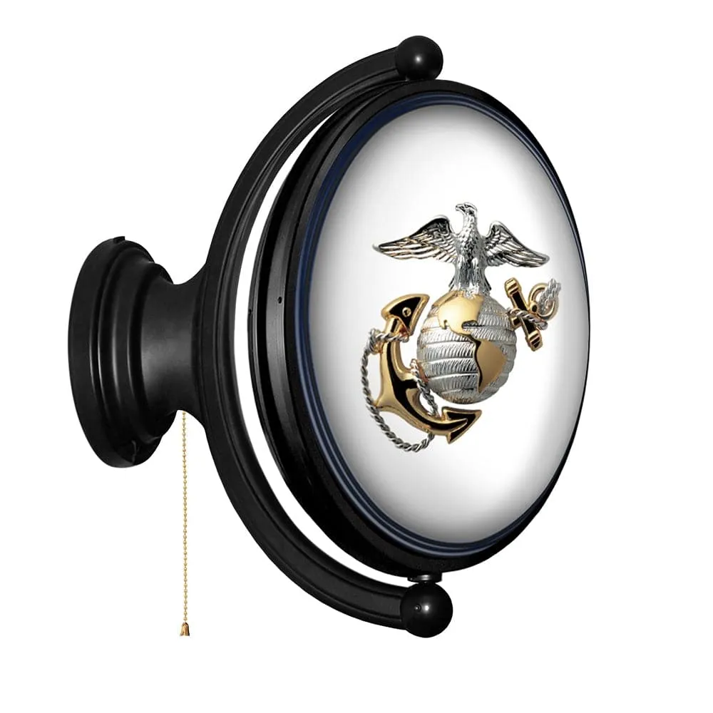 US Marine Corps: Original Oval Rotating Lighted Wall Sign