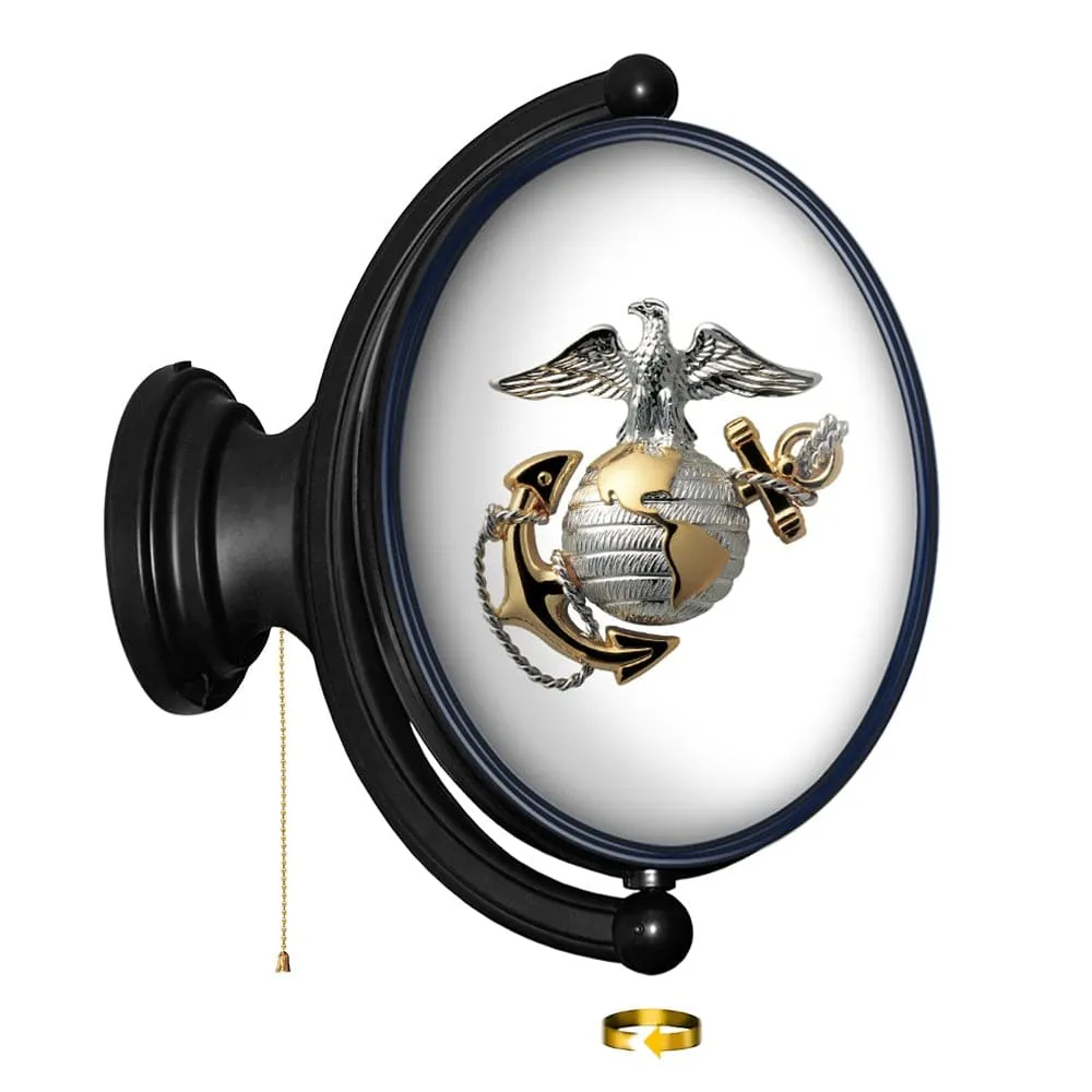 US Marine Corps: Original Oval Rotating Lighted Wall Sign