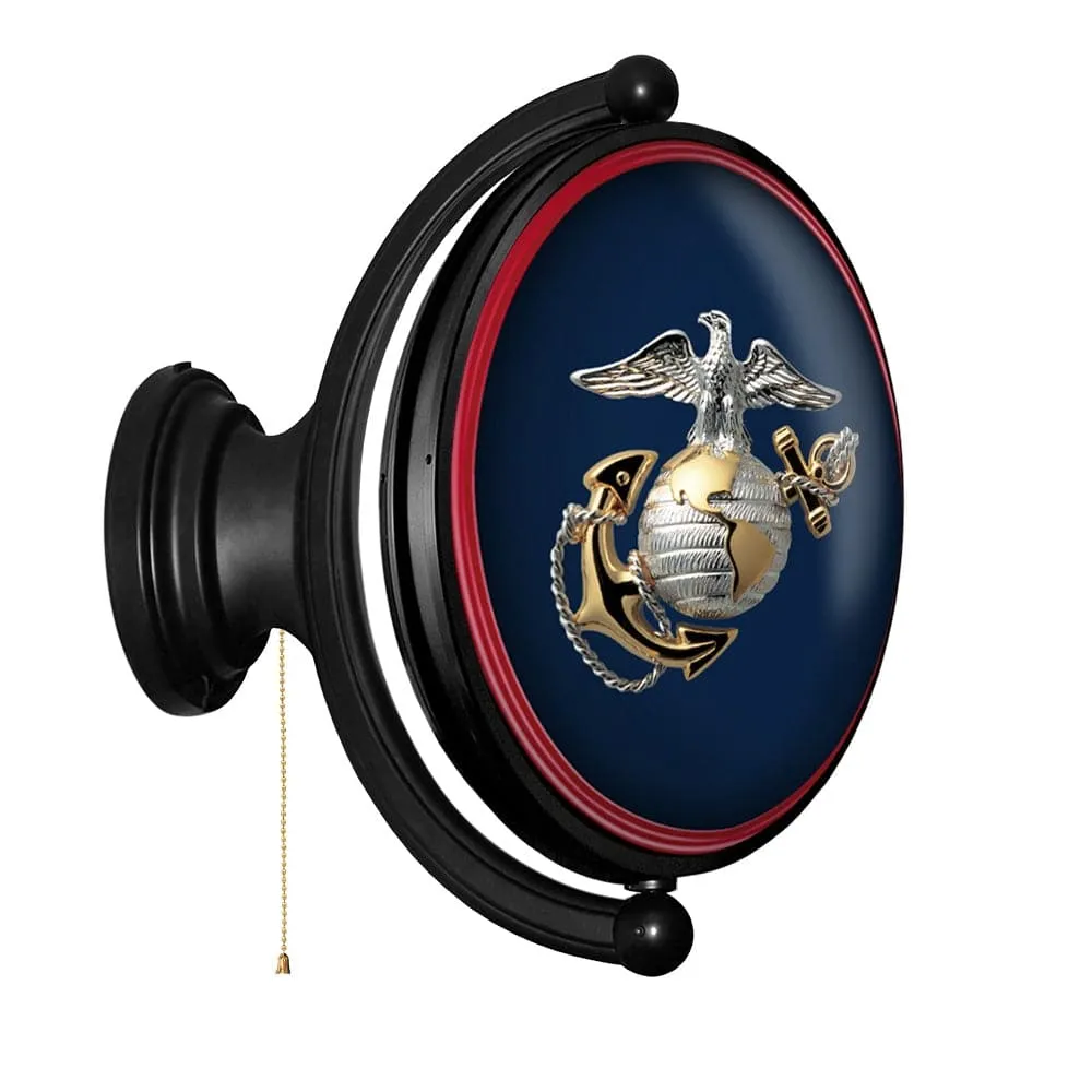 US Marine Corps: Original Oval Rotating Lighted Wall Sign
