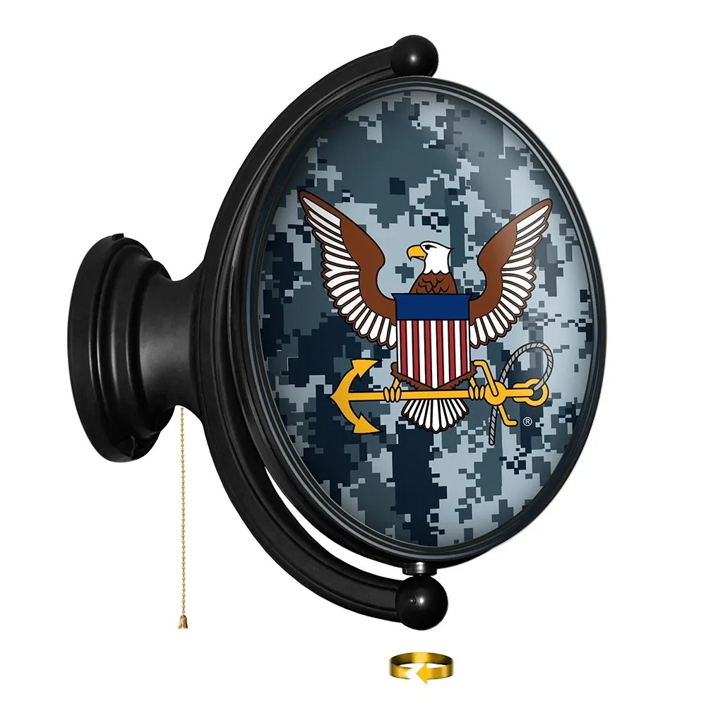 US Navy: Camo - Original Oval Rotating Lighted Wall Sign