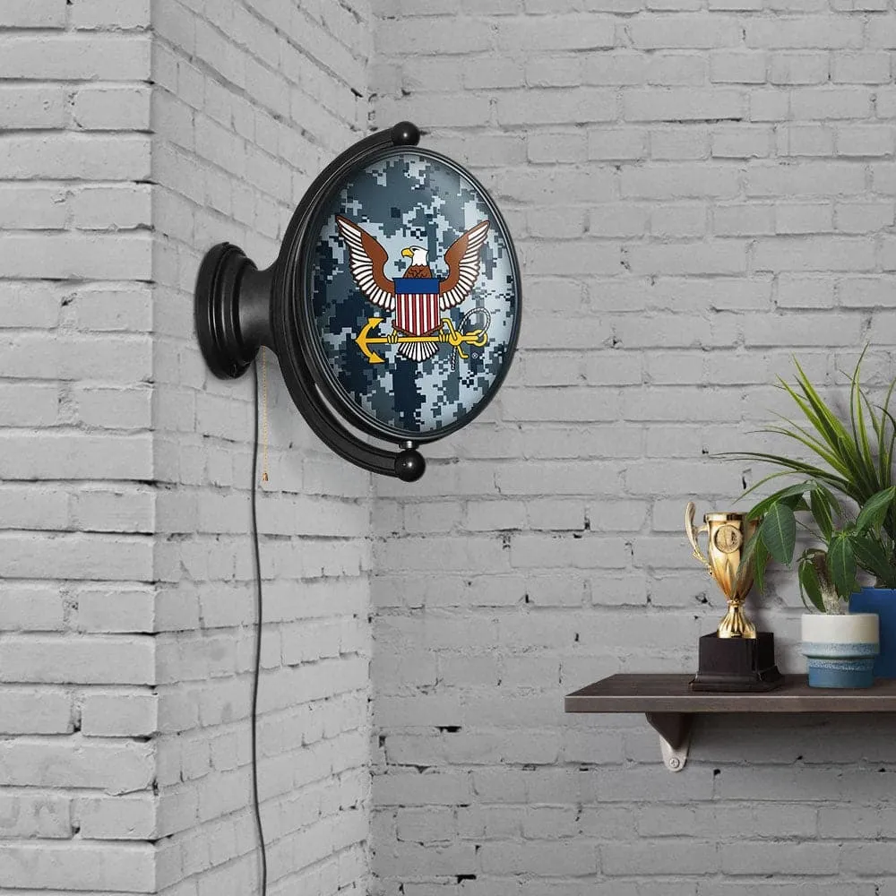 US Navy: Camo - Original Oval Rotating Lighted Wall Sign